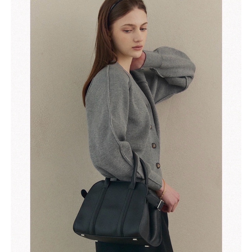 ORO mini Boston Elegant Black Handbag